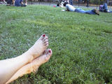 Thompkins Square Park - Marisa's feet...