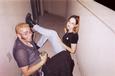 Ben and Michelle on the balcony, Film School 1999,...
